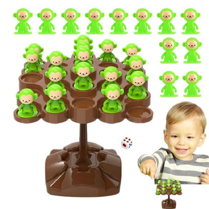 Monkey Balance Tree Focus Balance Training Children's Toys Folding Music Series Parent Child Interactive Board Game COLOR RANDOM