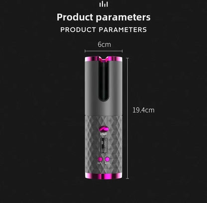 Portable Automatic Charging Hair Curler Smart Wireless Hair Styling Tool Travel Friendly Lazy Girl Hair Curler Salon Accessory