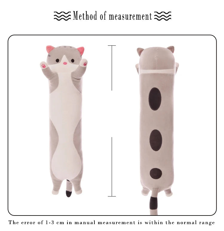 50-70cm Long Cat Plush Toys Cute Animal Cat Creative Long Soft Toys Office Break Nap Sleeping Pillow Stuffed Gift Doll For Kids