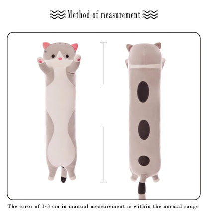 50-70cm Long Cat Plush Toys Cute Animal Cat Creative Long Soft Toys Office Break Nap Sleeping Pillow Stuffed Gift Doll For Kids
