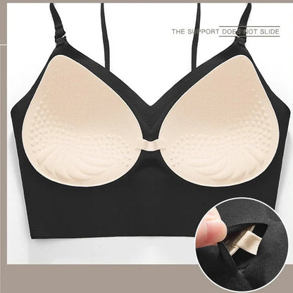 UBAU Summer Sexy Bra Women's Slim U-shaped Seamless Backless Underwear Triangle Cup Gathering Bra Women's Sexy Lingerie